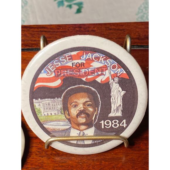 Lot of 5 Jesse Jackson for President 1988 Campaign Buttons Pins Badges 3 types - Picture 2 of 14